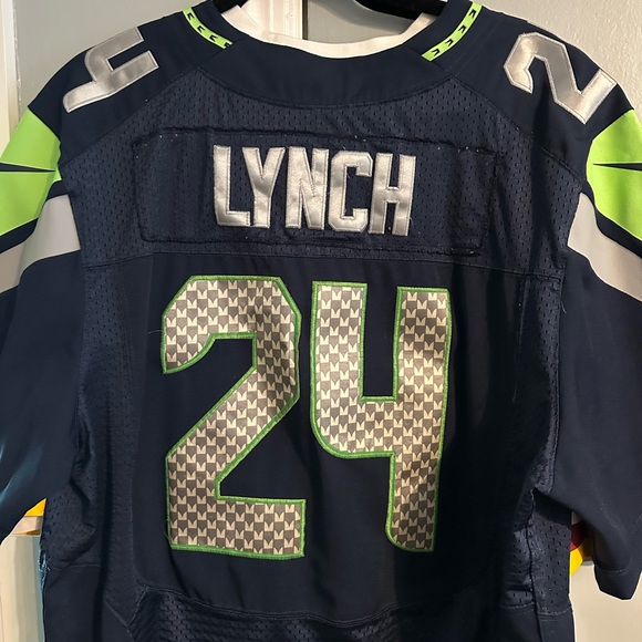 Seahawks Blue and Gold Hall of Fame Patch Jersey - Picture 1 of 4